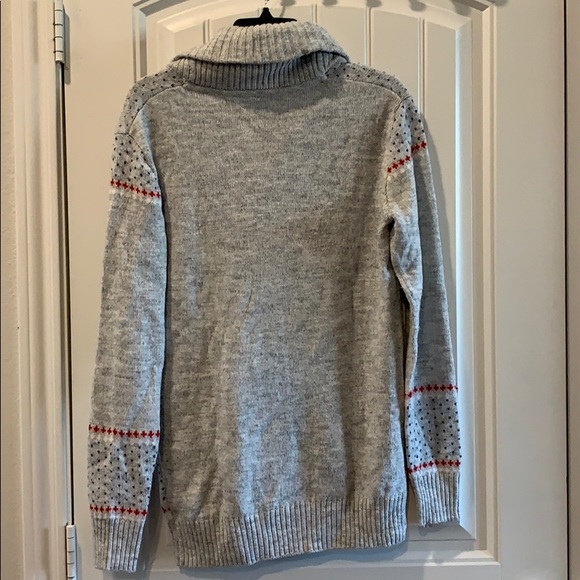 🟢 Moose Xmas Winter Sweater Cardigan Grey Blue XS - Picture 5 of 5